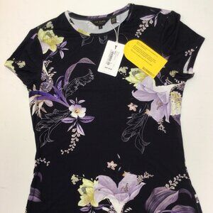 NWT Ted Baker Dancie Decadence Printed Fitted Tee